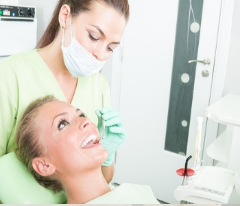 woman at the dentists